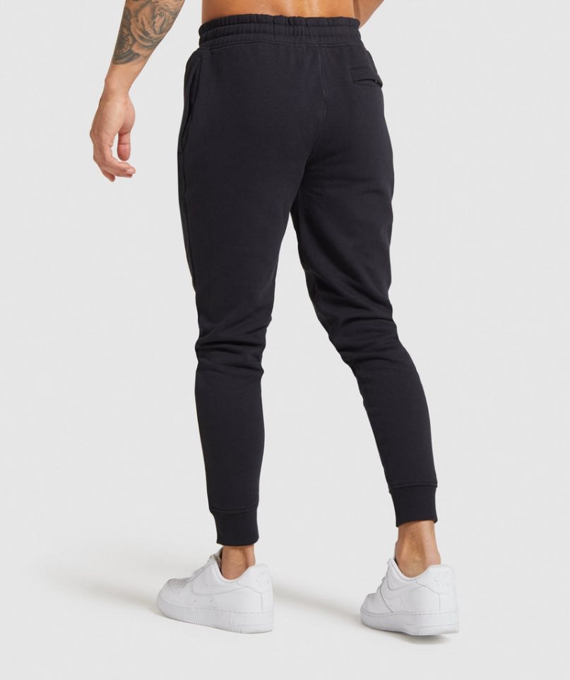 Men's Gymshark Crest Jogger Black | NZ 8YCGXU